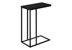Monarch Specialties Accent Table - Stylish 2-Tier Design with Open Metal Shelf for Functional Storage in Living Room Spaces BLACK 15.75 L x 9.45 W x 24 H I 3761