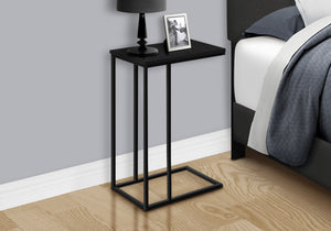 Monarch Specialties Accent Table - Stylish 2-Tier Design with Open Metal Shelf for Functional Storage in Living Room Spaces BLACK 15.75 L x 9.45 W x 24 H I 3761