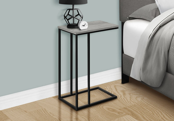Monarch Specialties Accent Table - Stylish 2-Tier Design with Open Metal Shelf for Functional Storage in Living Room Spaces GREY 15.75 L x 9.45 W x 24 H I 3762