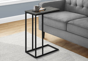 Monarch Specialties Accent Table - Stylish 2-Tier Design with Open Metal Shelf for Functional Storage in Living Room Spaces GREY 15.75 L x 9.45 W x 24 H I 3765
