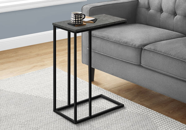 Monarch Specialties Accent Table - Stylish 2-Tier Design with Open Metal Shelf for Functional Storage in Living Room Spaces GREY 15.75 L x 9.45 W x 24 H I 3765