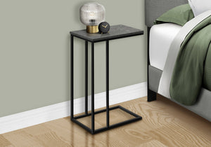 Monarch Specialties Accent Table - Stylish 2-Tier Design with Open Metal Shelf for Functional Storage in Living Room Spaces GREY 15.75 L x 9.45 W x 24 H I 3765