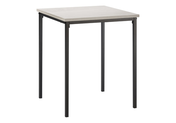 Monarch Specialties Accent Table Square Modern Design Washed Oak Top Black Metal Legs Bedroom Living Room I 3826