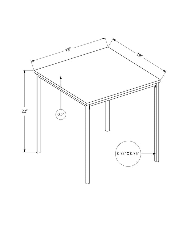 Accent Table Square Modern Design Washed Oak Top Black Metal Legs Bedroom Living Room