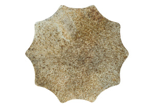 Monarch Specialties Accent Table - Handcrafted Scalloped Drum Design for Elegant Living Room or Bedroom Decor, Iron Metal GOLD 20 L x 20 W x 22 H I 3902