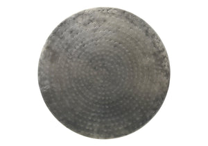 Monarch Specialties Accent Table: Stylish Drum Design for Living Room or Bedroom - Chic Metal Side Table, No Assembly Needed SILVER,GREY 20 L x 20 W x 22 H 