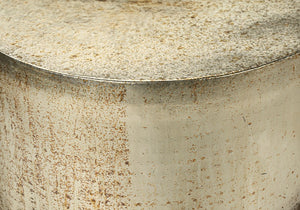 Monarch Specialties Accent Table: Stylish Drum Design for Living Room or Bedroom - Chic Metal Side Table, No Assembly Needed GOLD 20 L x 20 W x 22 H 