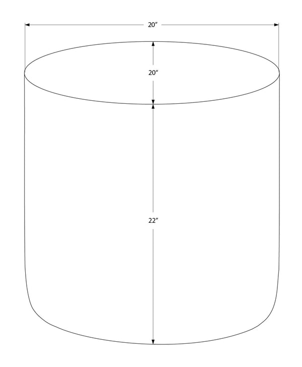 Monarch Specialties Accent Table: Stylish Drum Design for Living Room or Bedroom - Chic Metal Side Table, No Assembly Needed GOLD 20 L x 20 W x 22 H 