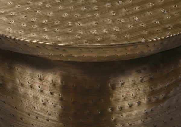 Monarch Specialties Accent Table - Handcrafted Drum Design for Living Room or Bedroom - Stylish, Space-Saving Home Decor COPPER 20 L x 20 W x 22 H 