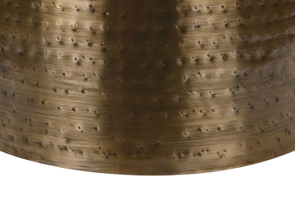 Monarch Specialties Accent Table - Handcrafted Drum Design for Living Room or Bedroom - Stylish, Space-Saving Home Decor COPPER 20 L x 20 W x 22 H 