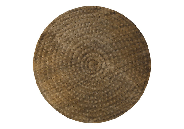 Monarch Specialties Accent Table - Handcrafted Drum Design for Living Room or Bedroom - Stylish, Space-Saving Home Decor COPPER 20 L x 20 W x 22 H 