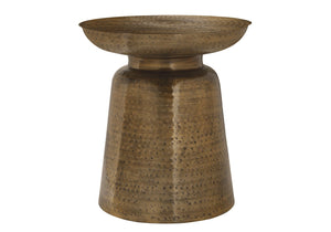 Monarch Specialties Accent Table - Handcrafted Drum Design for Living Room or Bedroom - Stylish, Space-Saving Home Decor COPPER 20 L x 20 W x 22 H 