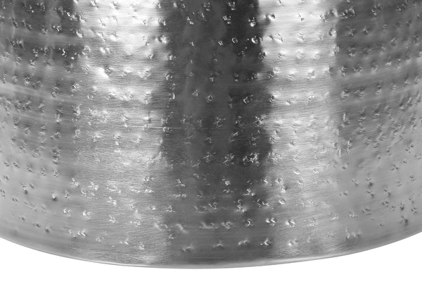 Monarch Specialties Accent Table - Handcrafted Drum Design for Living Room or Bedroom - Stylish, Space-Saving Home Decor CHROME 20 L x 20 W x 22 H 