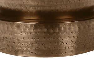 Monarch Specialties Accent Table - Stylish Drum-Shaped Design for Living Room, Bedroom, or End Table Use - Modern Decor COPPER 20 L x 20 W x 22 H 