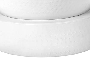 Monarch Specialties Accent Table - Stylish Drum-Shaped Design for Living Room, Bedroom, or End Table Use - Modern Decor WHITE 20 L x 20 W x 22 H 