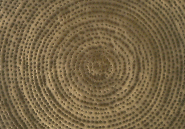 Monarch Specialties Accent Table - Stylish Hammered Metal Drum Design for Modern Living and Bedroom Spaces, No Assembly! GOLD 20 L x 20 W x 22 H 