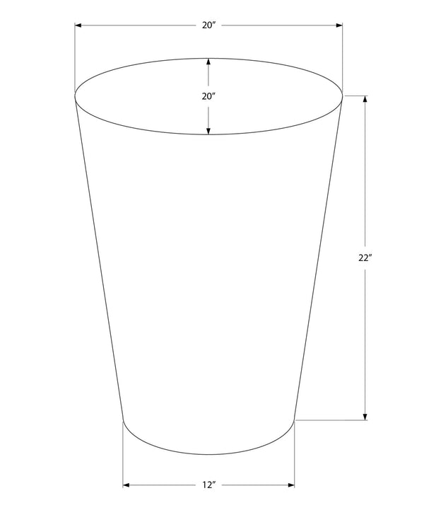 Monarch Specialties Accent Table - Stylish Hammered Metal Drum Design for Modern Living and Bedroom Spaces, No Assembly! CHROME 20 L x 20 W x 22 H 