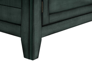 Monarch Specialties Accent Table - Coastal-Inspired Nightstand with Storage Drawer & Antique Blue Finish for Any Room Default Title  