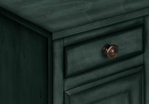 Monarch Specialties Accent Table – Elegant Antique Blue Veneer Side Table with Storage Drawer & Adjustable Shelf, 24" High Default Title  