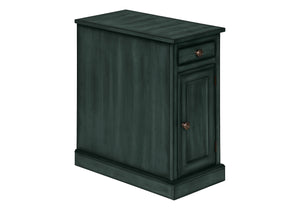 Monarch Specialties Accent Table – Elegant Antique Blue Veneer Side Table with Storage Drawer & Adjustable Shelf, 24" High Default Title  