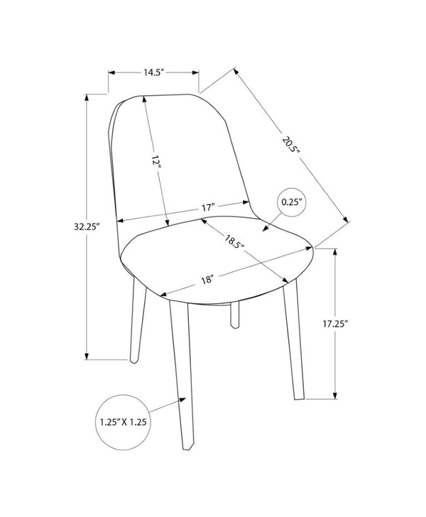 Monarch Specialties Outdoor Matte Resin Dining Chair Set of 4 Ergonomic Curved Seat for Patio Use Black I 4009