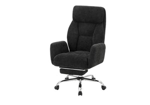 Monarch Specialties Office Chair Ergonomic High-back Fabric Seat with Footrest Headrest and Swivel Base I 7273