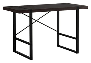 Monarch Specialties Computer Desk: Stylish Industrial Design with Spacious Top, Sturdy Metal Legs for Home Office Use ESPRESSO 49 L x 23.75 W x 30 H I 7311