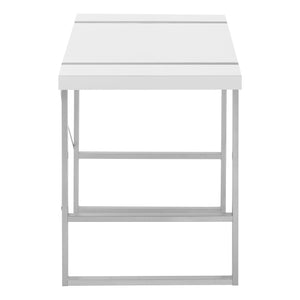 Monarch Specialties Computer Desk: Stylish Industrial Design with Spacious Top, Sturdy Metal Legs for Home Office Use WHITE 49 L x 23.75 W x 30 H I 7663