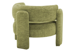 Monarch Specialties Accent Chair Curved Rounded Back Upholstered in Soft Grey Fabric for Modern Living Rooms Green I 8016