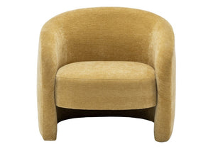 Monarch Specialties Accent Chair Barrel Silhouette Upholstered Coil Spring Seat for Living Room Decor Gold I 8022