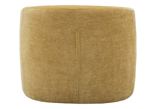 Monarch Specialties Accent Chair Barrel Silhouette Upholstered Coil Spring Seat for Living Room Decor Gold I 8022