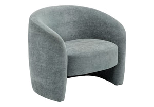 Monarch Specialties Accent Chair Barrel Silhouette Upholstered Coil Spring Seat for Living Room Decor Teal I 8023