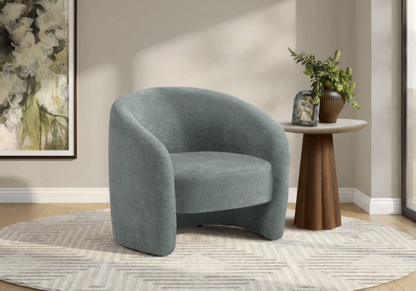 Monarch Specialties Accent Chair Barrel Silhouette Upholstered Coil Spring Seat for Living Room Decor Teal I 8023