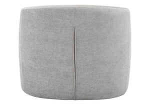 Monarch Specialties Accent Chair Barrel Silhouette Upholstered Coil Spring Seat for Living Room Decor Light Grey I 8024