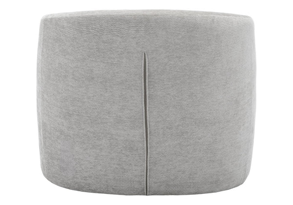 Monarch Specialties Accent Chair Barrel Silhouette Upholstered Coil Spring Seat for Living Room Decor Light Grey I 8024