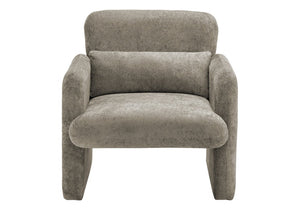 Monarch Specialties Accent Chair Soft Touch Fabric Upholstered Seat for Modern Living Room or Bedroom Grey I 8027
