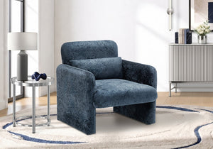 Monarch Specialties Accent Chair Soft Touch Fabric Upholstered Seat for Modern Living Room or Bedroom Blue I 8030