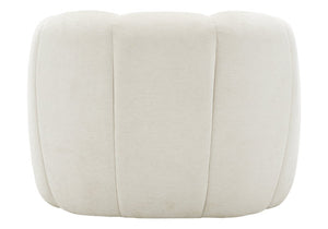 Monarch Specialties Accent Chair Cream Upholstered Channel Tufted Back Cozy Seat for Living Room Cream I 8110
