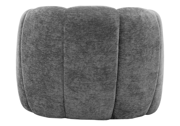 Monarch Specialties Accent Chair Cream Upholstered Channel Tufted Back Cozy Seat for Living Room Dark Grey I 8111