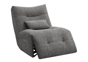 Monarch Specialties Reclining Power Chair with Heat Massage Swivel Glider and USB Ports for Living Rooms Dark Grey I 8185