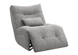 Monarch Specialties Reclining Power Chair with Heat Massage Swivel Glider and USB Ports for Living Rooms Light Grey I 8186