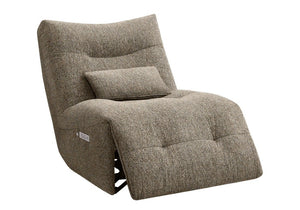Monarch Specialties Reclining Power Chair with Heat Massage Swivel Glider and USB Ports for Living Rooms Brown I 8188