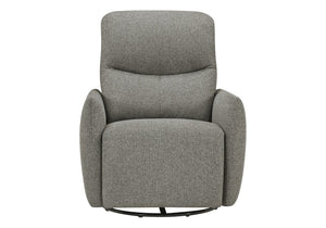 Monarch Specialties Reclining Power Chair with Glider Swivel Base USB Ports and Soft Fabric Upholstery Light Grey I 8400