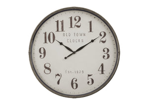 Monarch Specialties Clocks, 30" Round Oversized Wall Clock in Rich Brown - Stylish Transitional Design, Quiet Quartz Timekeeping Default Title  