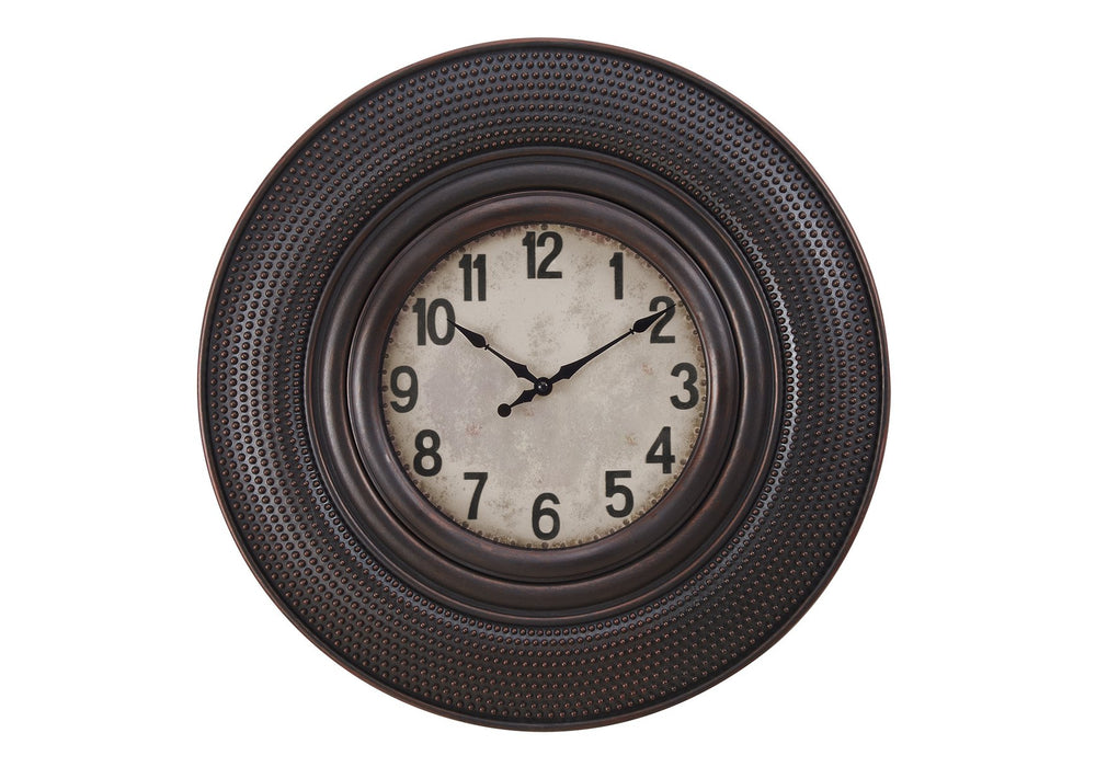 Monarch Specialties Clocks, 20" Antique Brown Wall Clock - Vintage Charm with Non-Ticking Quartz Movement & Style Default Title  