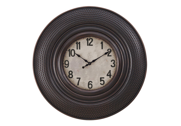Monarch Specialties Clocks, 20" Antique Brown Wall Clock - Vintage Charm with Non-Ticking Quartz Movement & Style Default Title  