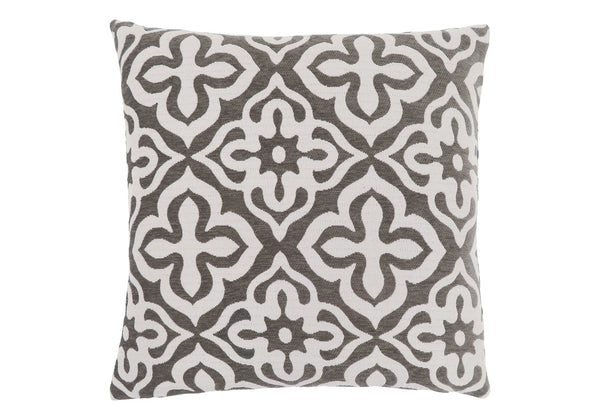 Monarch Specialties Pillows, Decorative Square Accent with Geometric Design, Soft Polyester, Easy-Care, Modern Home Decor DARK TAUPE 18 L x 6 W x 18 H 