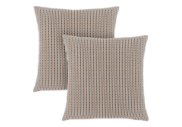 Monarch Specialties Pillows, Set of 2 Stylish Square Accent Cushions with Geometric Design for Modern Home Décor BROWN 18 L x 6 W x 18 H I 9239
