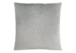 Monarch Specialties Pillows, 18x18 Velvet Accent, Glam Light Grey Decorative Throw, Washable Cover, Soft Polyester Luxury Default Title  