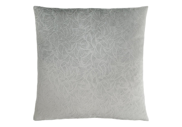 Monarch Specialties Pillows, 18x18 Velvet Accent, Glam Light Grey Decorative Throw, Washable Cover, Soft Polyester Luxury Default Title  